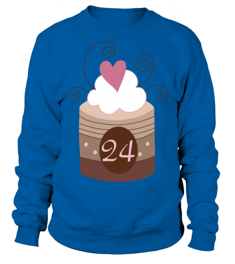 24th Birthday 24 Cake Fun Women's Sweatshirt