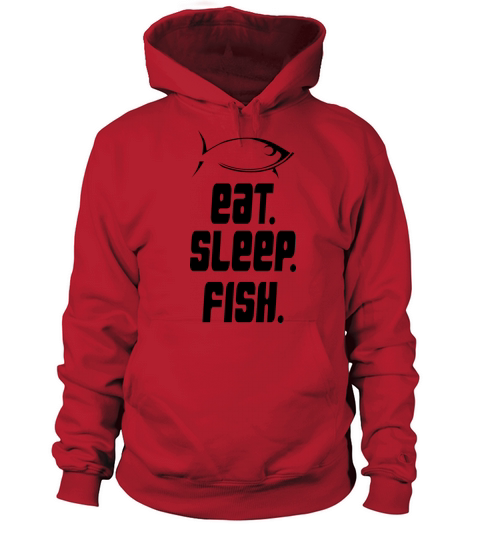 Eat - Sleep - Fish Fisherman T Shirt Design Men's Hoodie
