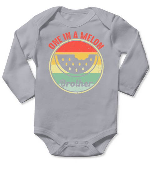 Family summer Watermelon Vintage One In A Melon Long Sleeve Baby One-Piece