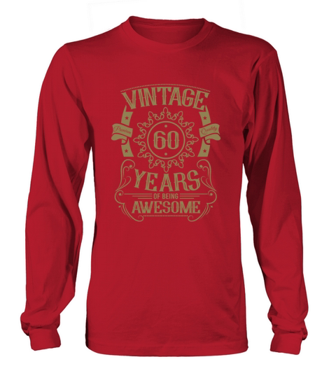 60th birthday gift ideas vintage husband wife Long sleeved Unisex