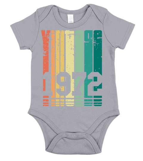 Vintage 1972 50th Birthday Fiftieth Gift Short Sleeve Baby One-Piece