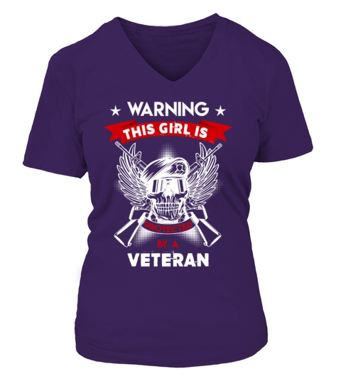 Protected By Veteran Women's V-Neck T-shirt