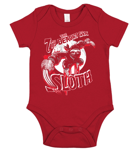 7th Deadliest Ninja Sloth Short Sleeve Baby One-Piece