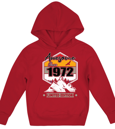 50th Birthday Awesome Since 1972 Limited Edition Kids Hoodie