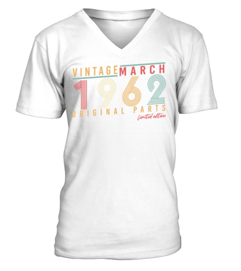 1962 March Vintage Original V-Neck T-shirt