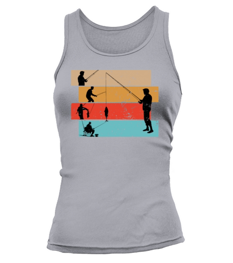 Fishing silhouette vintage Women's Tank Top