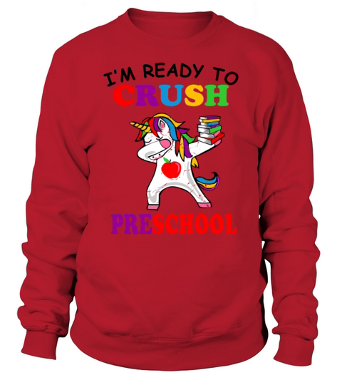 Im Ready to Crush Preschool Dabbing Unicorn Back Men's Sweatshirt
