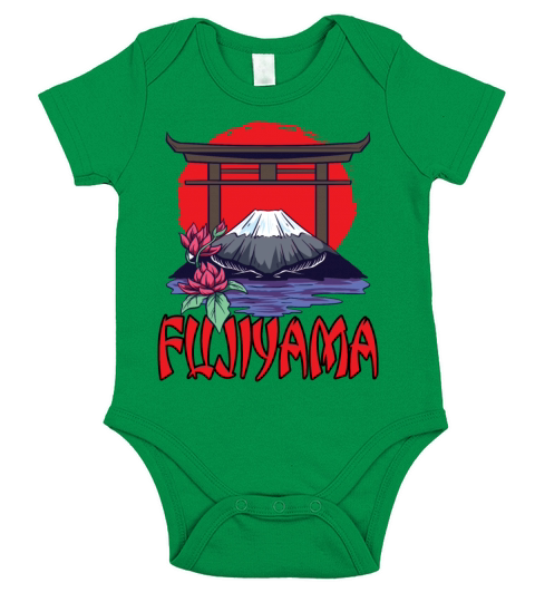 Fujiyama Fuji for a Japanese or Japan lover Short Sleeve Baby One-Piece