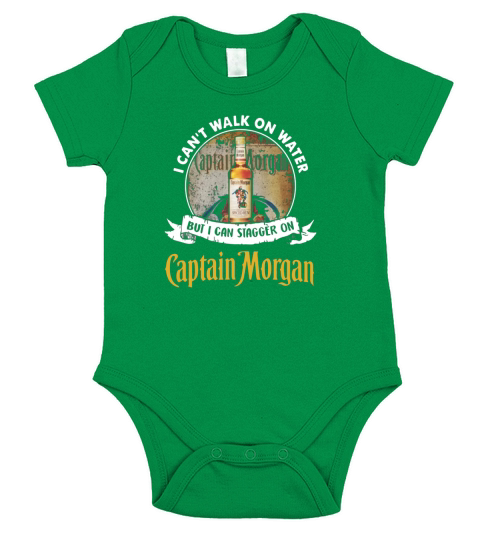 I cant walk on water But i can stagger on captain morgan Short Sleeve Baby One-Piece