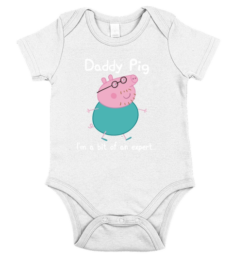 Píg Daddy Pig Expert Classic Guys Short Sleeve Baby One-Piece