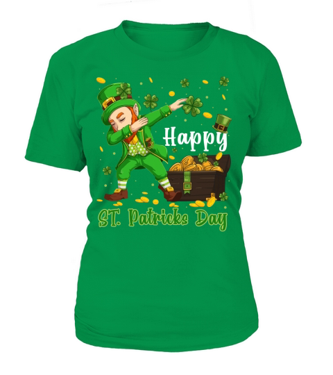 happy St. Patricks Day funny dabbing leprechaun shamrock shirt shirt T-Shirt Woman