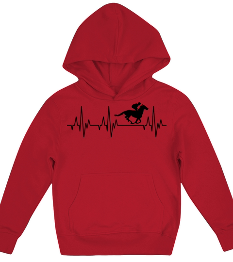 Heartbeat Horses Riding Harness Racing Equitation Kids Hoodie