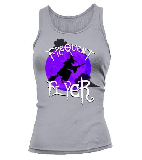 Frequent Flyer Witch Broom Girl Lady Halloween Women's Tank Top