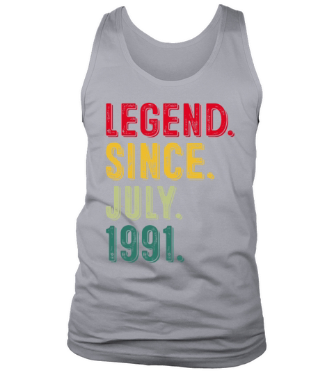 Legend Since July 1991 30th Birthday T Shirt Men's Tank Top