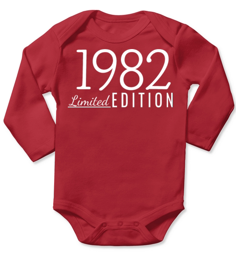 1982 Limited Edition Birthday Long Sleeve Baby One-Piece