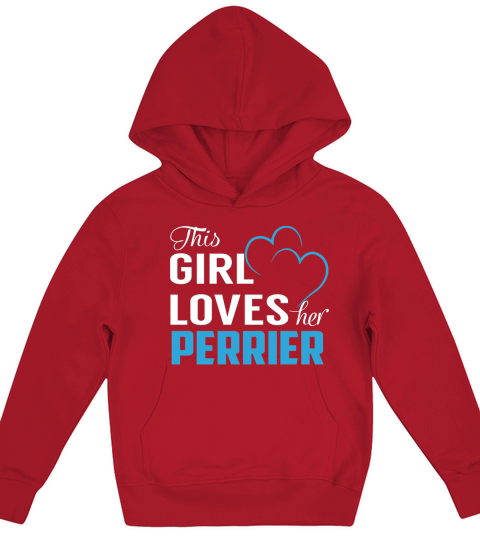 This Girl Loves Her PERRIER Name Shirts Kids Hoodie