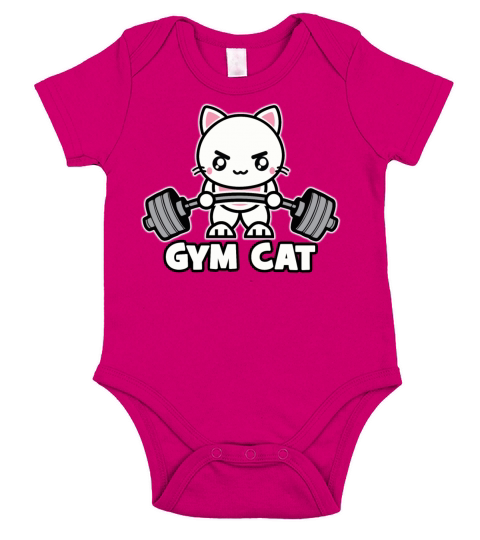 Gym Cat Short Sleeve Baby One-Piece