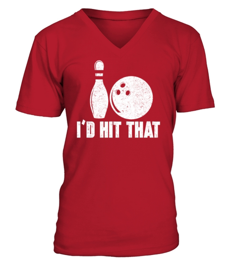 Funny Bowling graphics - perfect gift Men's V-Neck T-shirt