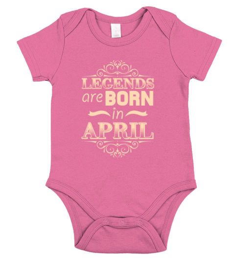Legends are born in April Short Sleeve Baby One-Piece