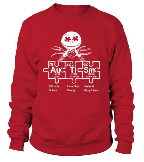 Autism Jack Skellington periodic table shirt Women's Sweatshirt