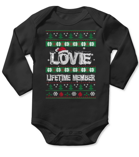 LOVIE Ugly Christmas Sweaters Lifetime Member Long Sleeve Baby One-Piece