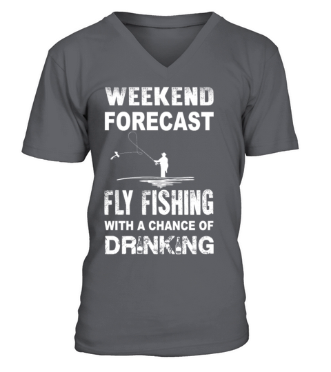 Fly fishing - With a chance of drinking Men's V-Neck T-shirt