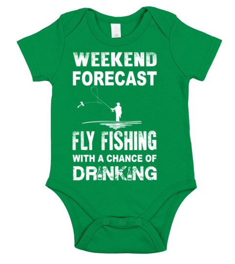 Fly fishing - With a chance of drinking Short Sleeve Baby One-Piece