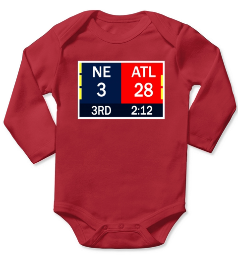 NE 3 ATL 28 FINAL TSHIRT 2 SIDES 1 GAME LIGHTWEIGHT CLASSIC FIT DOUBLENEEDLE SLEEVE AND BOTTOM HEM Long Sleeve Baby One-Piece