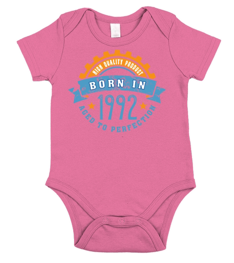 Born in the year 1992 a Short Sleeve Baby One-Piece