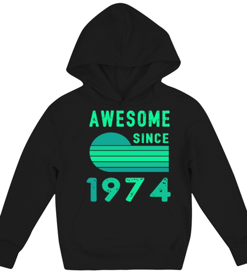 1974 Birthday Retro Vintage Gift age Kids Hoodie