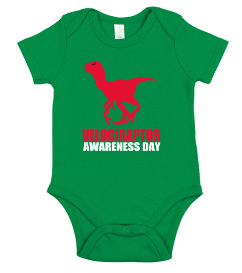 Velociraptor Awareness Day Short Sleeve Baby One-Piece