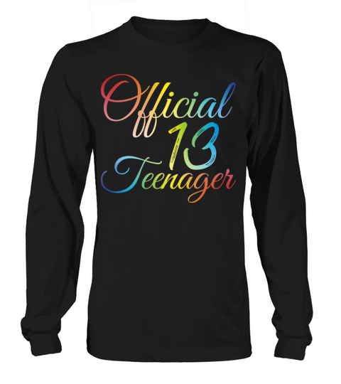13th Birthday Colorful Official Teenager 2008 Women's Long Sleeve