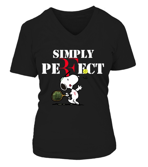 Snoopy Roger Federer Tout simplement parfait chemise débardeur à capuche V-neck T-Shirt Woman