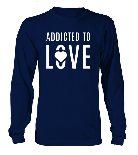 Addicted to Love Cute Entrepreneur Hustle White Men's Long Sleeve