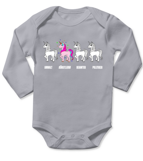 Art Female Artists Unicorn Painter Creative Gift Long Sleeve Baby One-Piece