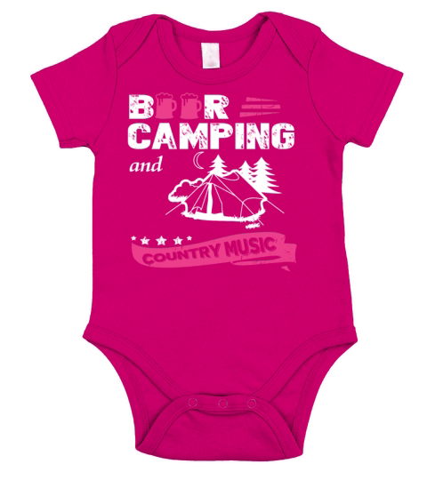 Beer Camping And Country Music T Shirt Short Sleeve Baby One-Piece