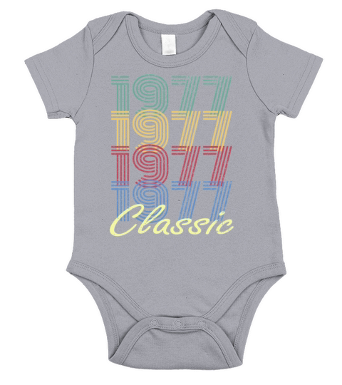 Born in 1977 Vintage Essential T-Shirt Short Sleeve Baby One-Piece