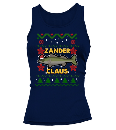 zander claus christmas fishing fish pikeperch Women's Tank Top