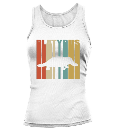 Silhouette d&#39;ornithorynque rétro vintage - Ladies V-Neck Tank top Woman