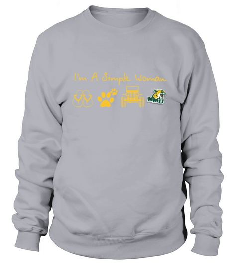 Northern Michigan Wildcats Simple Team Sweatshirt Unisex