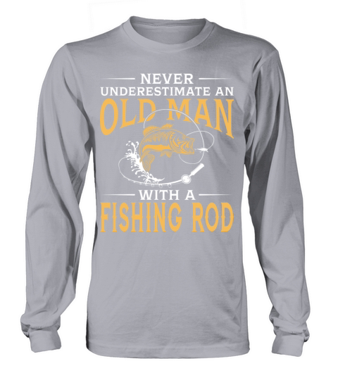 funny An Old Man With A Fishing Rod Women's Long Sleeve