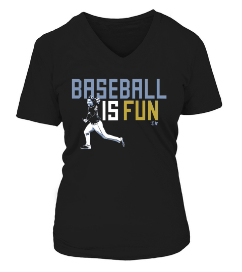 Brett Phillips Baseball is fun - Ladies Flowy Tank V-neck T-Shirt Woman