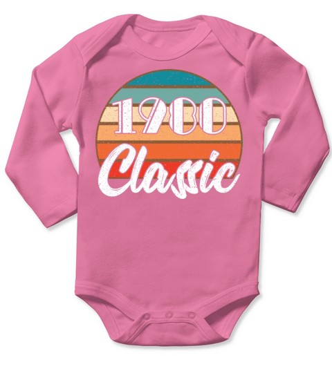 Anniversary Birthday 1980 Classic Colors Design Long Sleeve Baby One-Piece