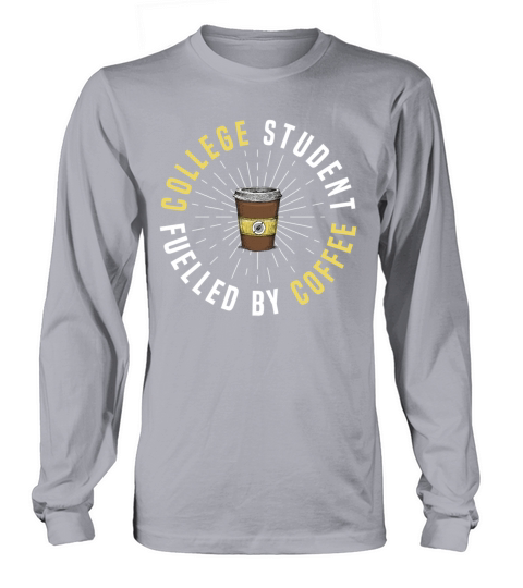 college student fueled by coffee Women's Long Sleeve
