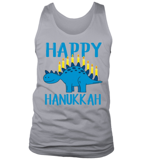 Happy Hanukkah - Blue Dinosaur Men's Tank Top