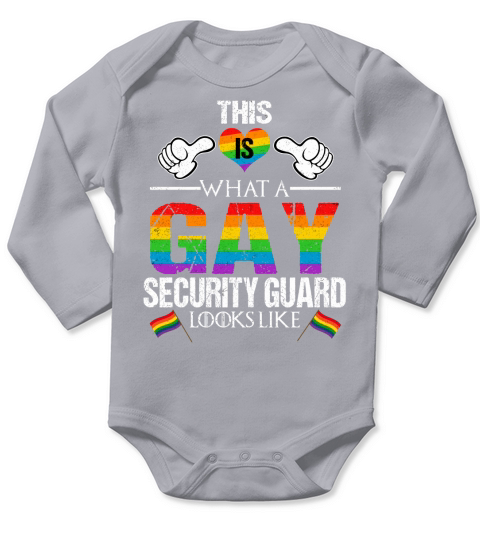 This Is What A Gay Security Guard Looks Like LGBT Pride 2020 Long Sleeve Baby One-Piece