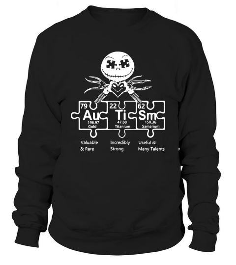 Autism Jack Skellington periodic table shirt Men's Sweatshirt