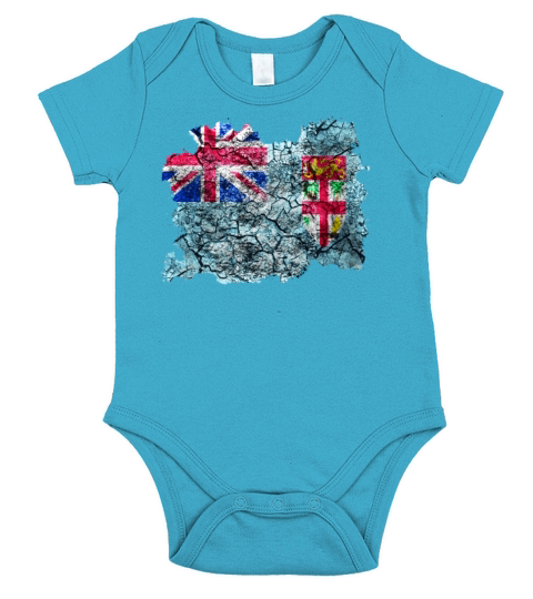 Fiji Vintage Flag Short Sleeve Baby One-Piece
