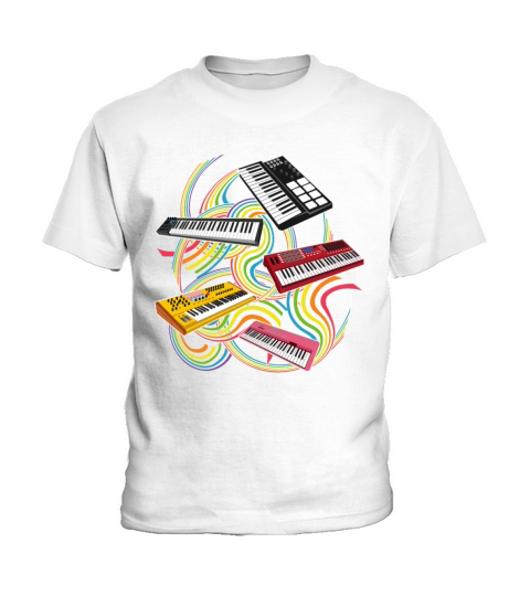 Keyboard Synthesizer Piano Kids T-Shirt