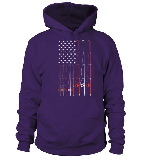Fishing Shirt Dad Grandpa USA Flag Fisherma Women's Hoodie